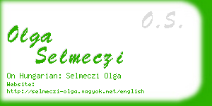 olga selmeczi business card